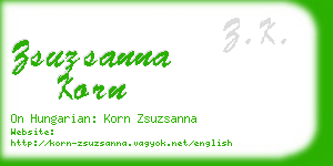 zsuzsanna korn business card